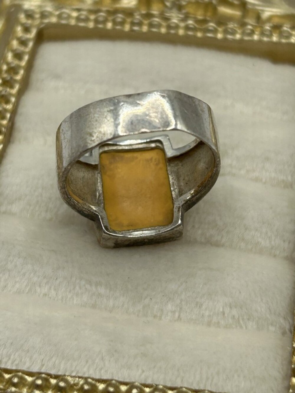 Sterling Silver Size 7 Ring Pink Square Shell Inlay Statement Artisan Boho 925 - Picture 7 of 14
